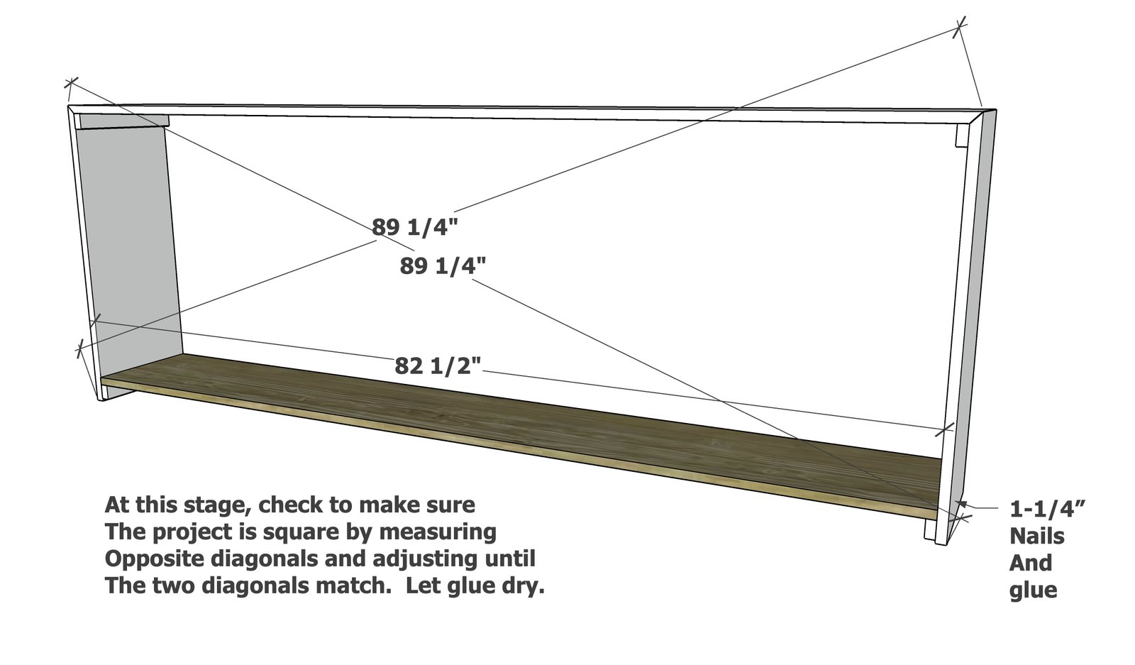 Waterfall Framed Grand Console Table — step 3