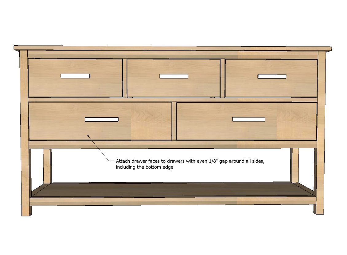 Wide Dresser with Open Bottom Shelf — step 9
