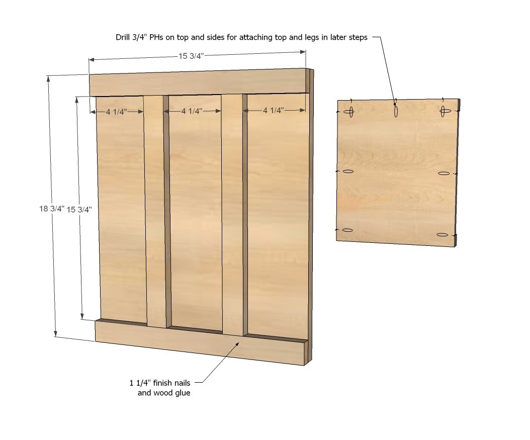 Wide Dresser with Open Bottom Shelf — step 1