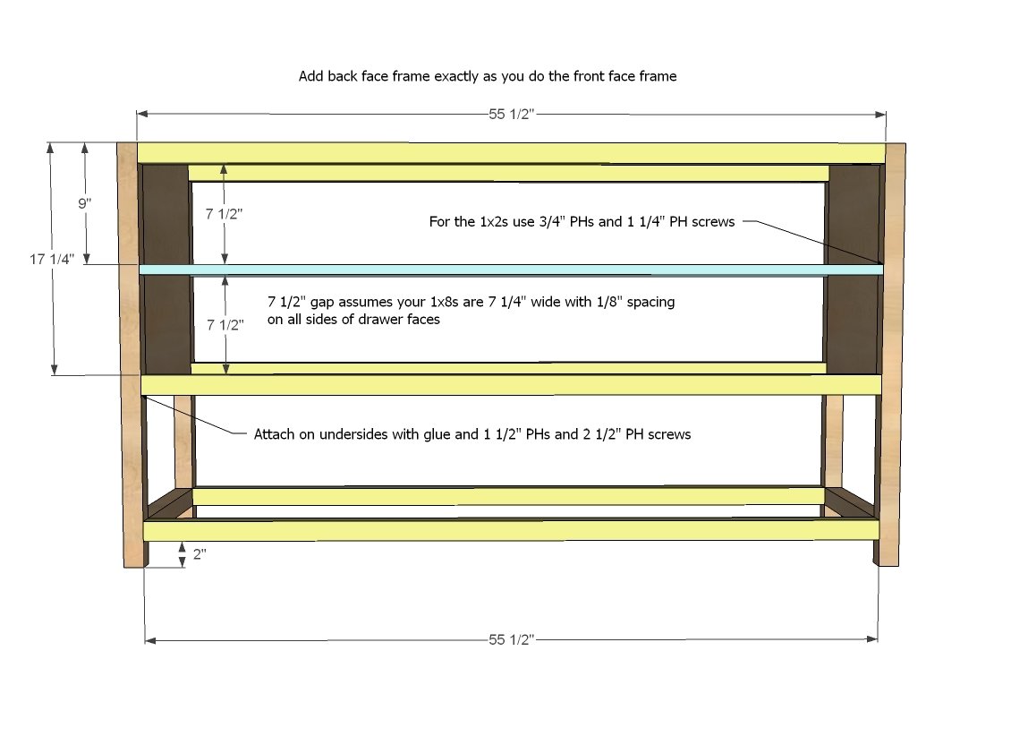 Wide Dresser with Open Bottom Shelf — step 3