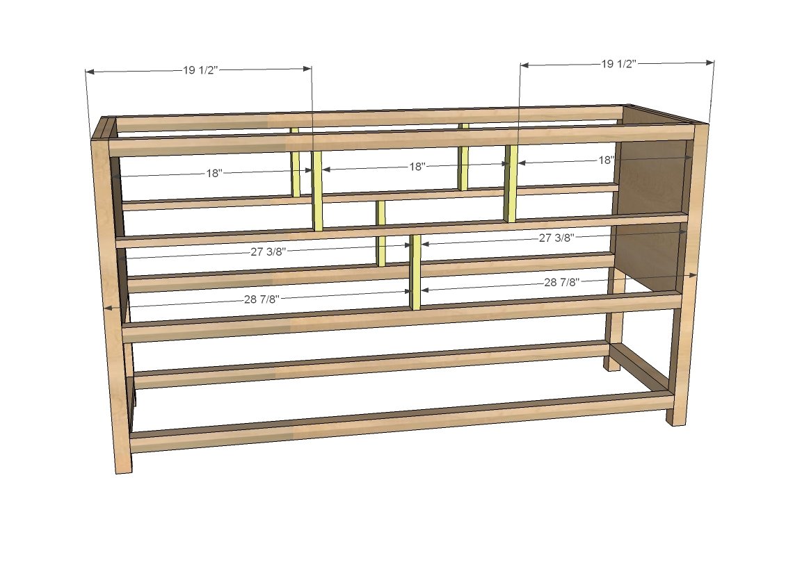 Wide Dresser with Open Bottom Shelf — step 4