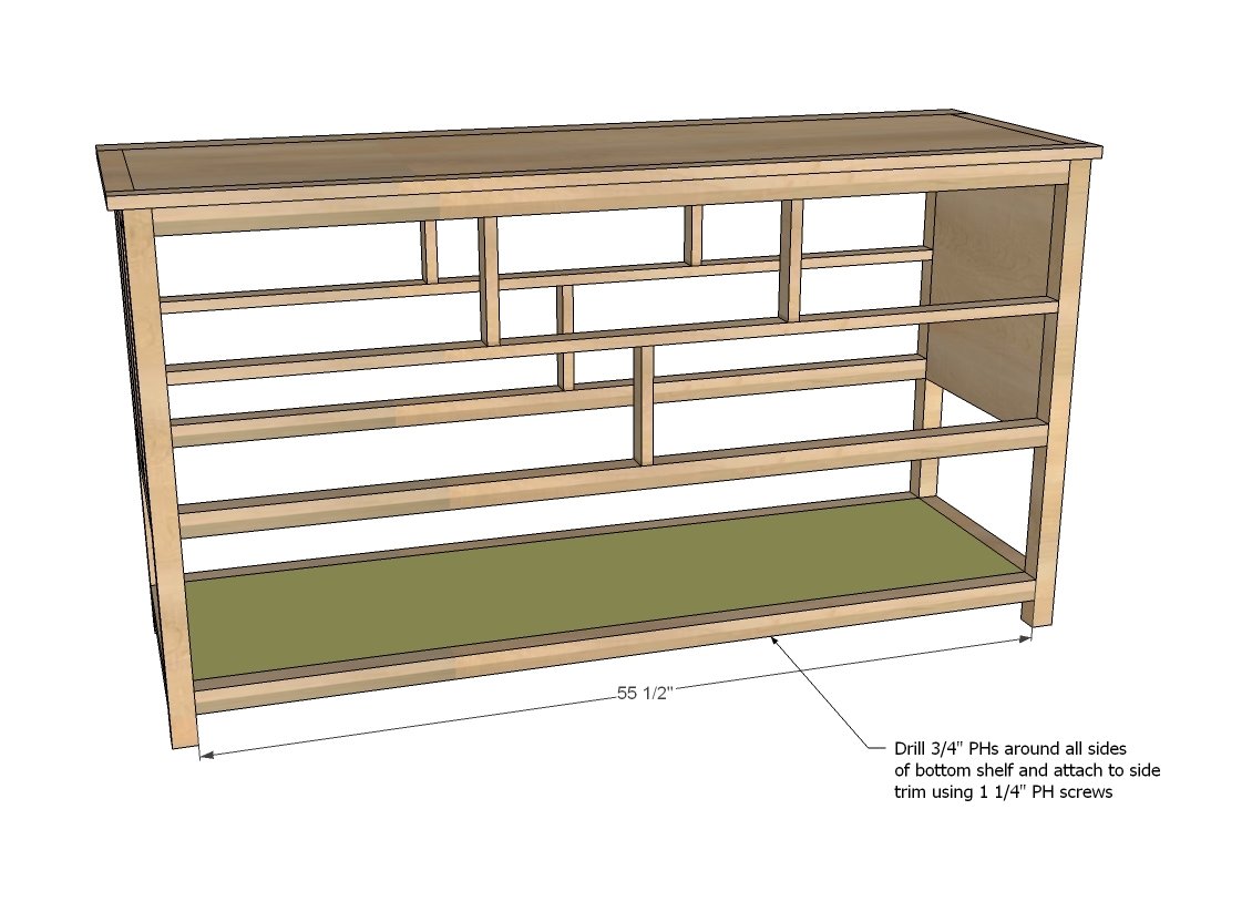 Wide Dresser with Open Bottom Shelf — step 6