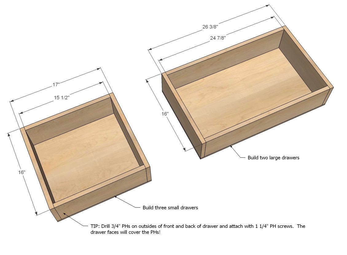 Wide Dresser with Open Bottom Shelf — step 7