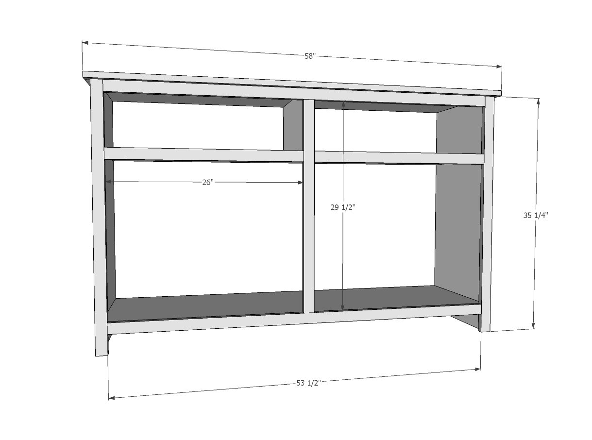 Wide Entryway Console with Open Shelves — step 2