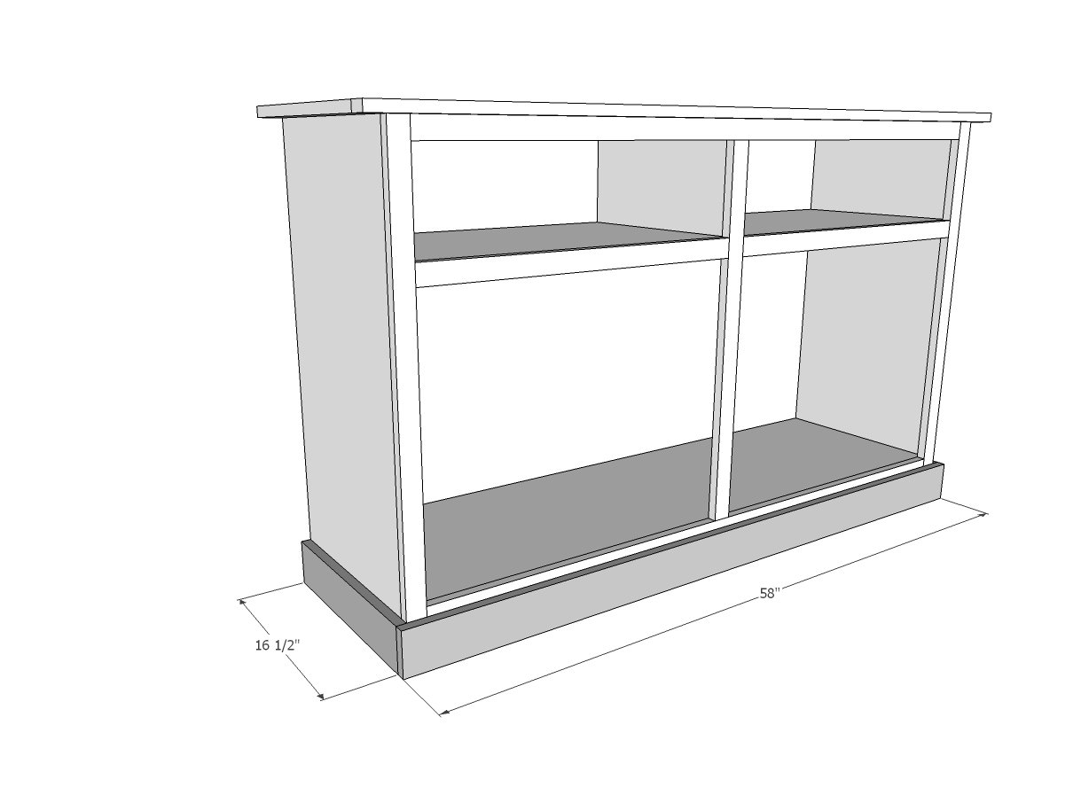 Wide Entryway Console with Open Shelves — step 3