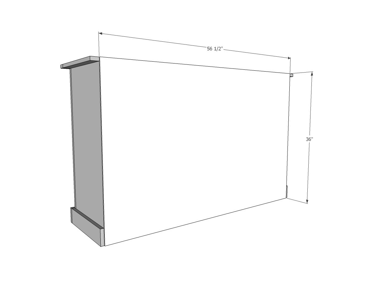 Wide Entryway Console with Open Shelves — step 4