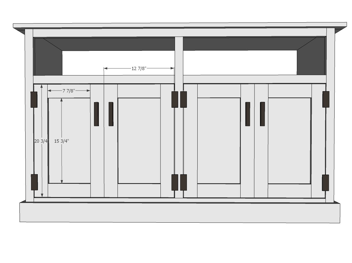 Wide Entryway Console with Open Shelves — step 5