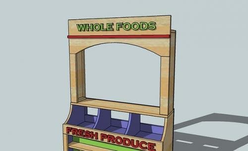 Wide Hutch for Grace's Town Collection dimension diagram 1