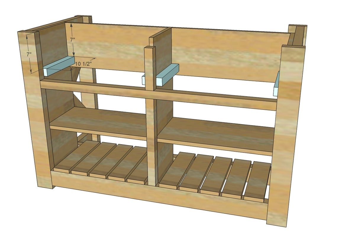 Wide Rustic X Kitchen Island — step 10