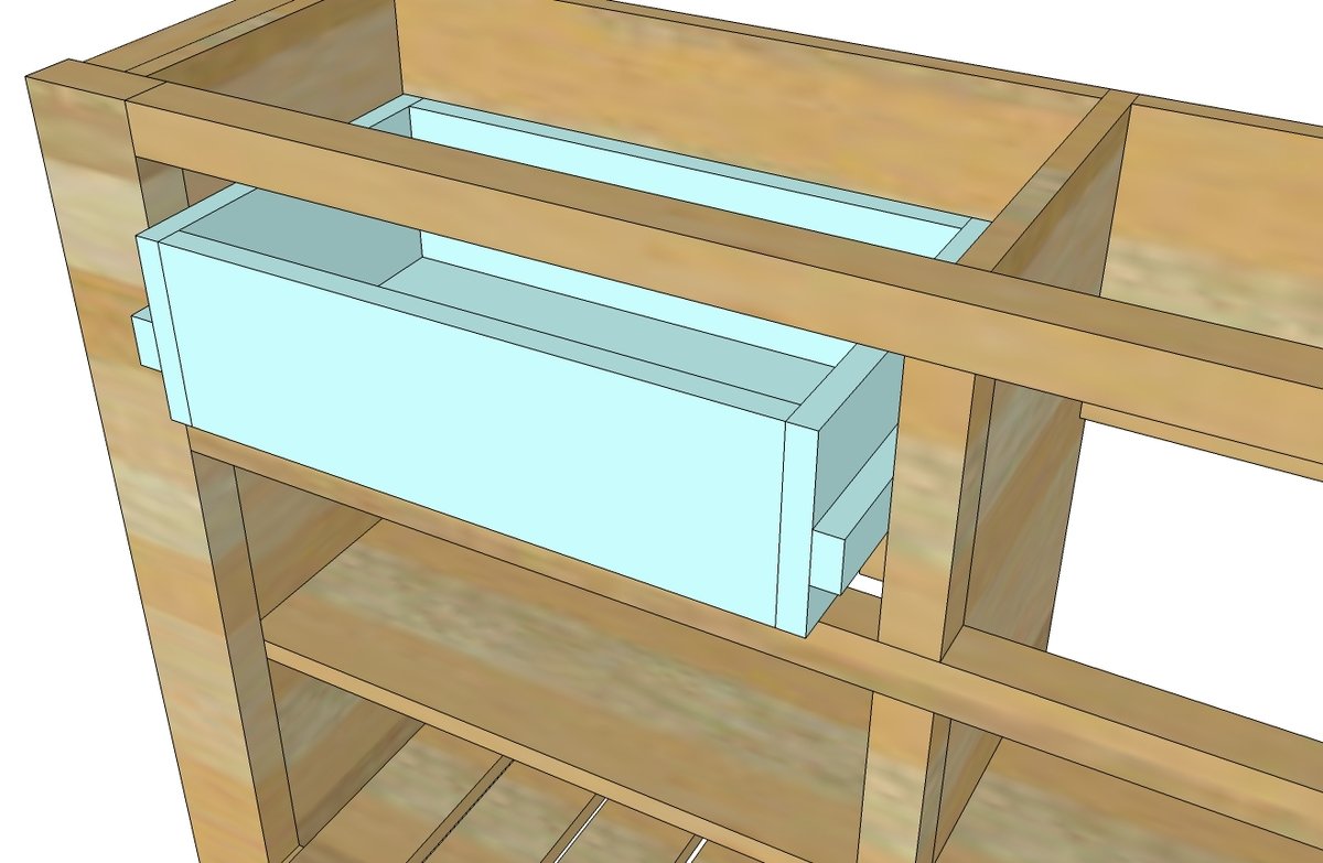 Wide Rustic X Kitchen Island — step 12