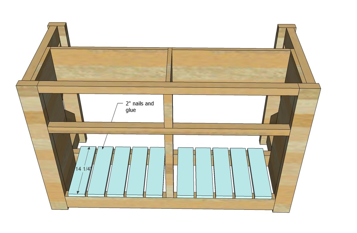 Wide Rustic X Kitchen Island — step 8
