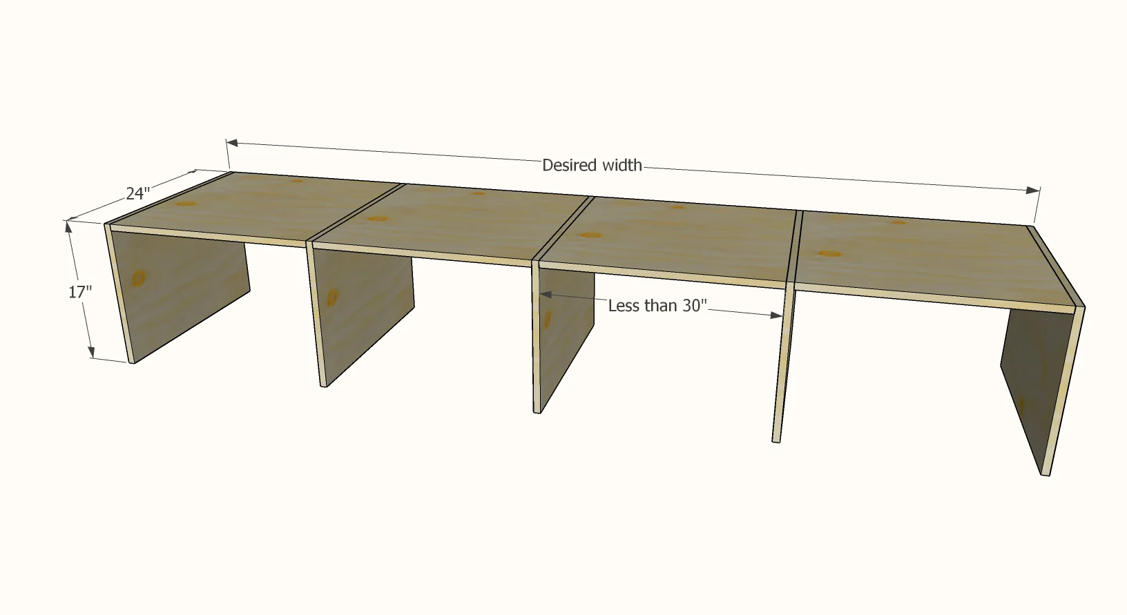 Window Seat with Drawers — step 1
