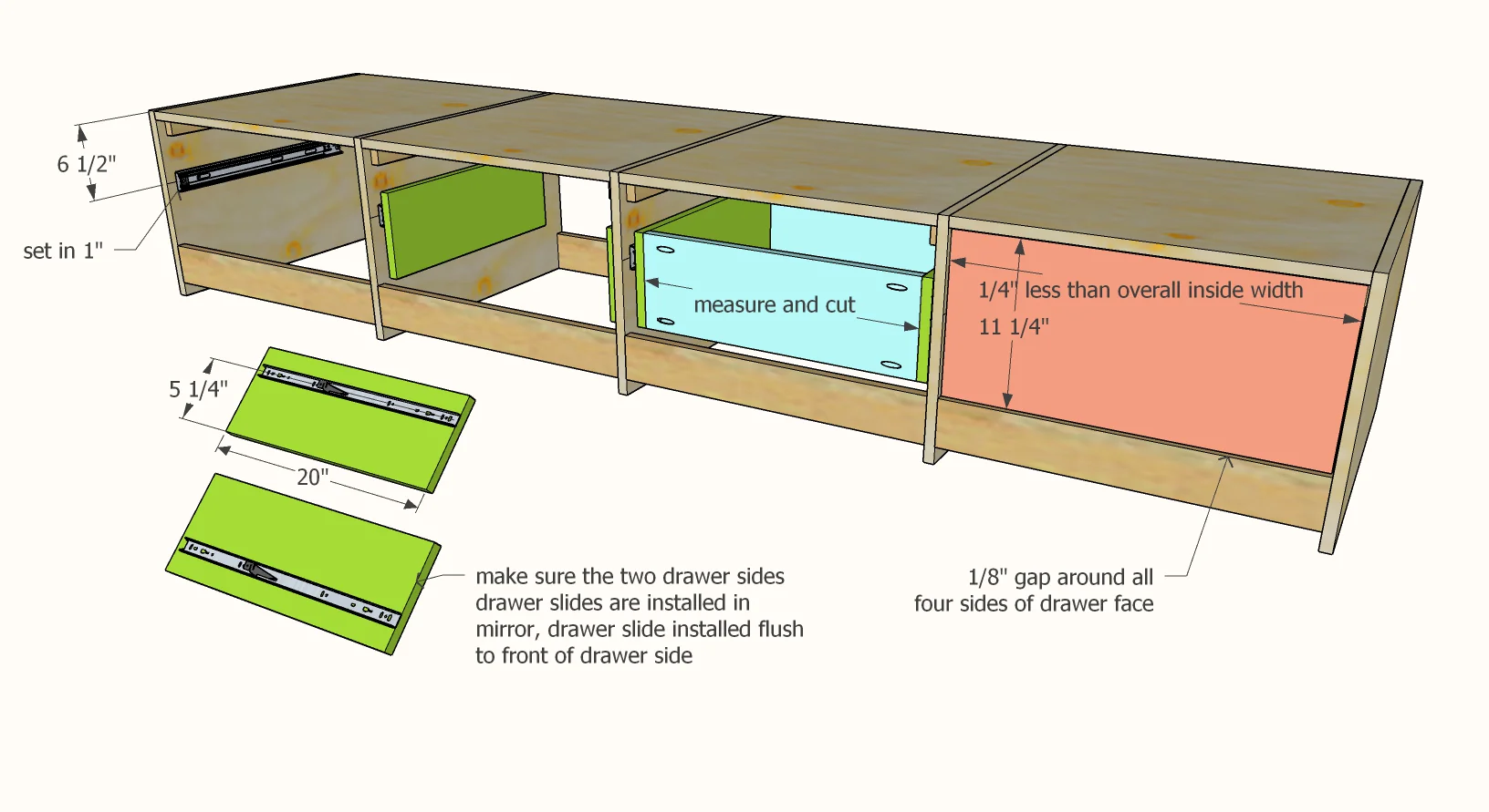 Window Seat with Drawers — step 4