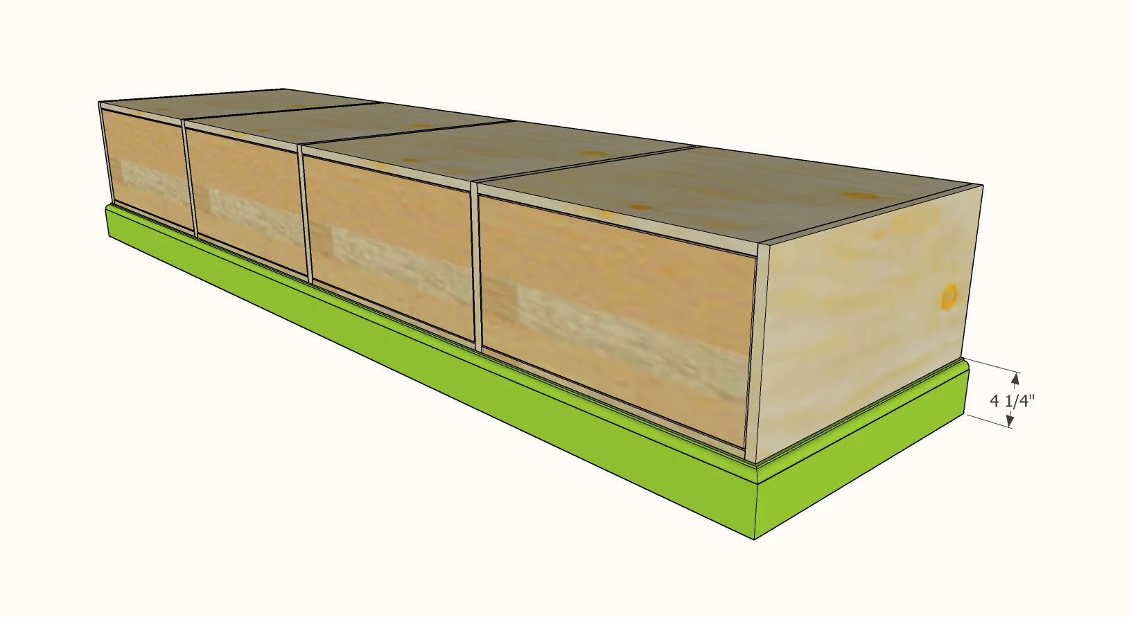 Window Seat with Drawers — step 5