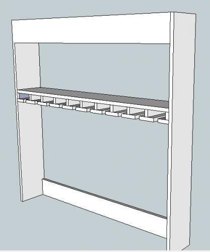 Wine Cabinet Hutch with Stemware Holders — step 5