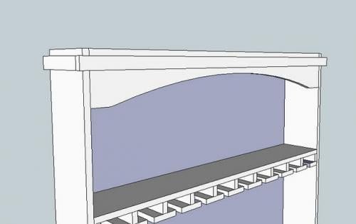 Wine Cabinet Hutch with Stemware Holders — step 7
