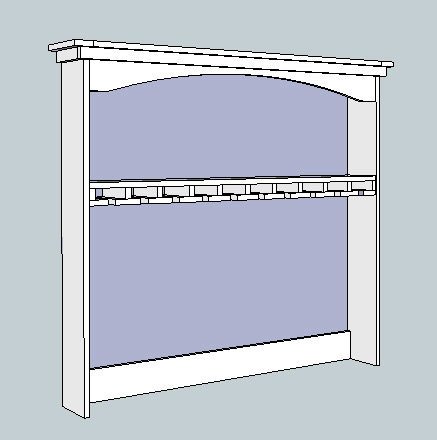 Wine Cabinet Hutch with Stemware Holders — step 8