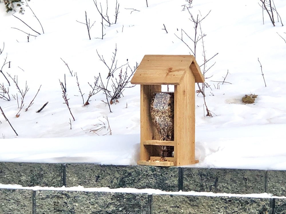 Wood Bird Feeder