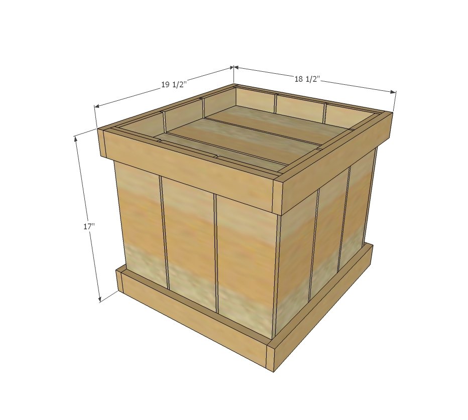 Wood Christmas Tree Base dimension diagram 1