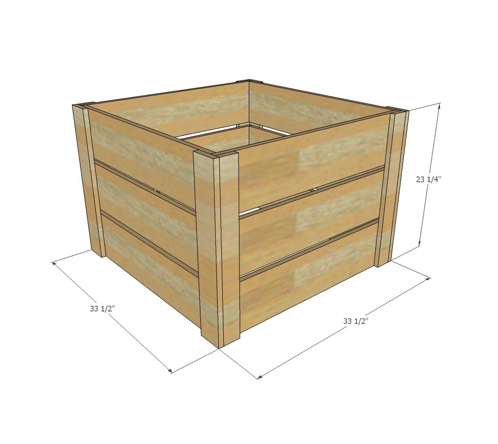 Wood Christmas Tree Collar dimension diagram 1