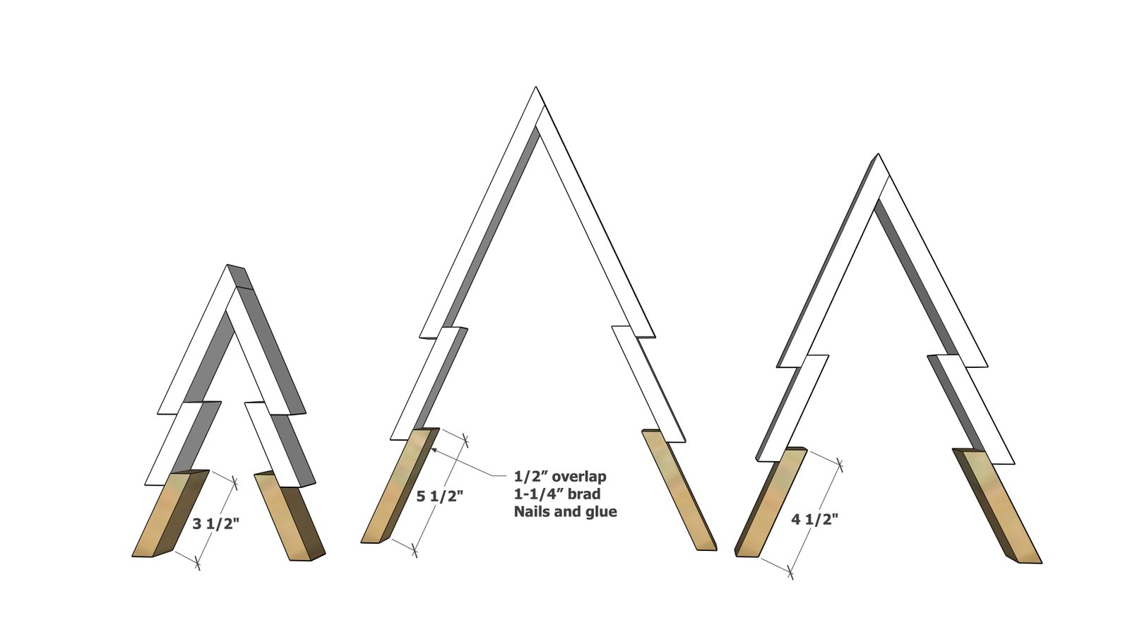 Wood Christmas Tree Decor DIY — step 3