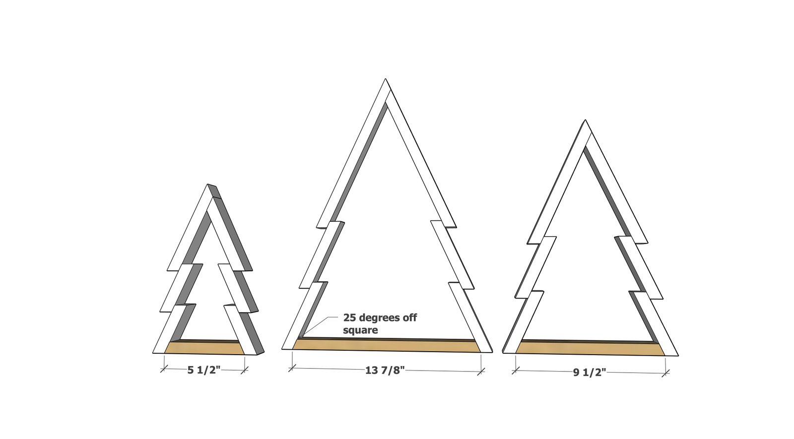 Wood Christmas Tree Decor DIY — step 4