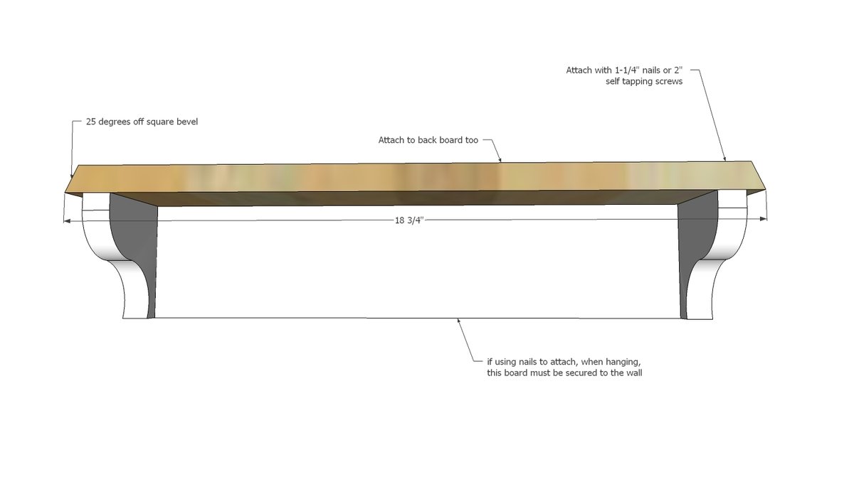 Wood Christmas Tree Shelf — step 2