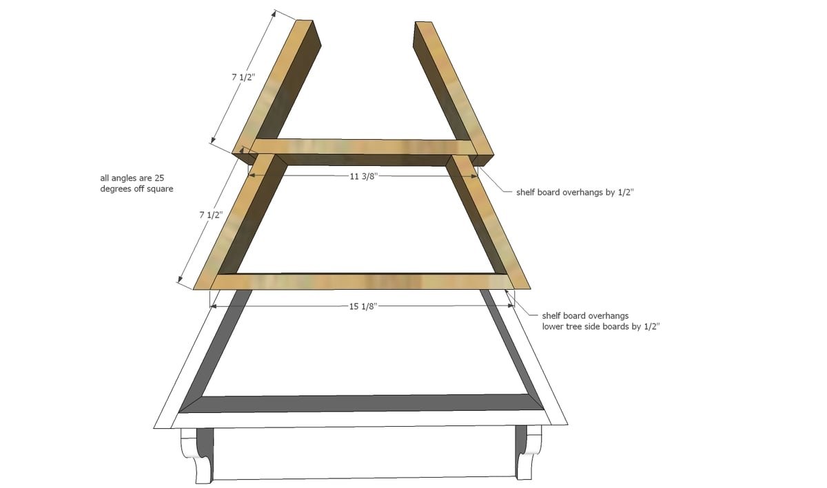 Wood Christmas Tree Shelf — step 4