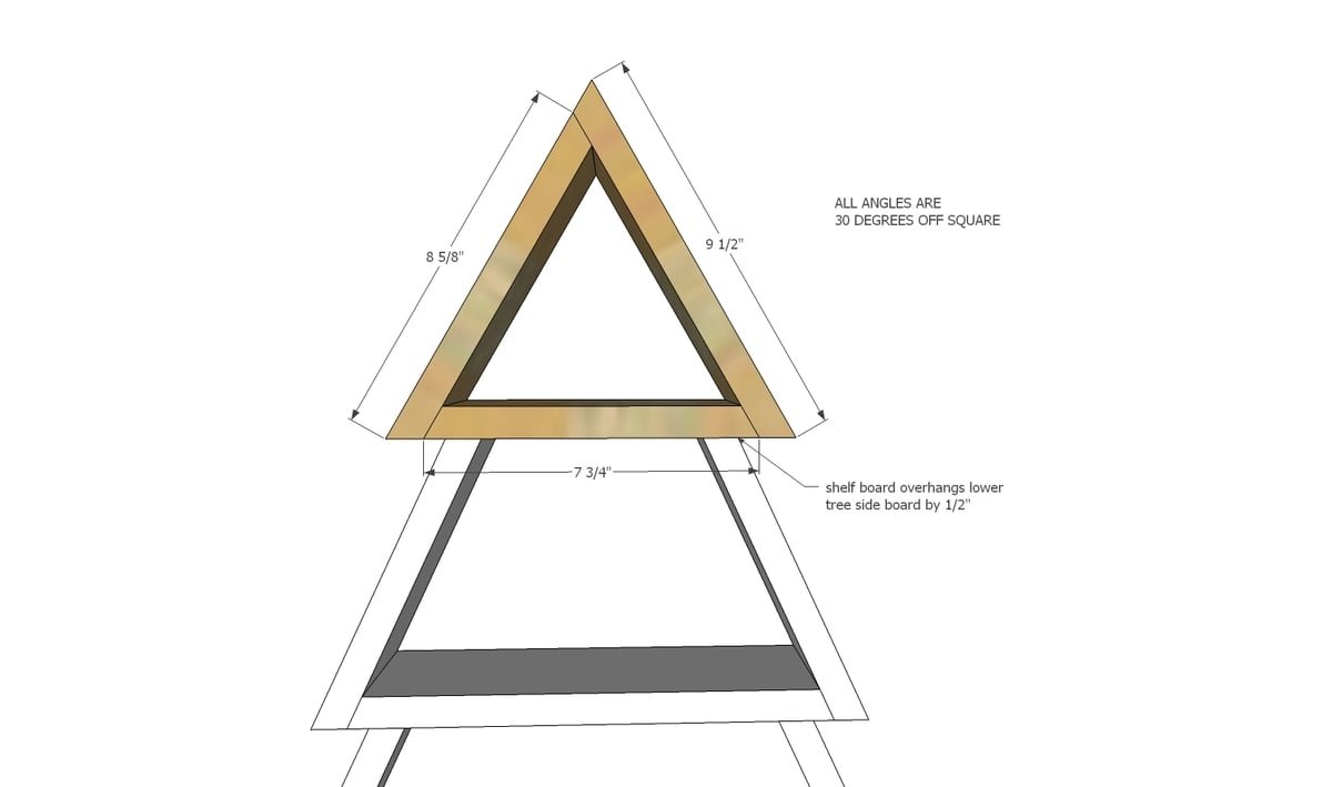 Wood Christmas Tree Shelf — step 5