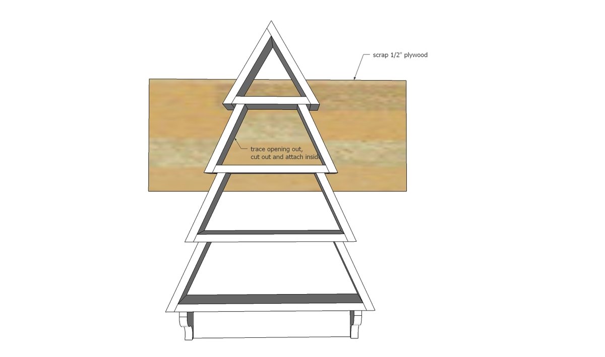 Wood Christmas Tree Shelf — step 6