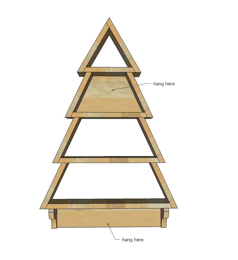 Wood Christmas Tree Shelf — step 7
