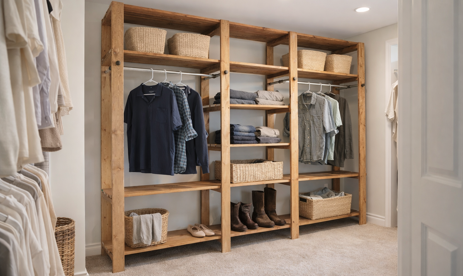 Wood Closet Shelving