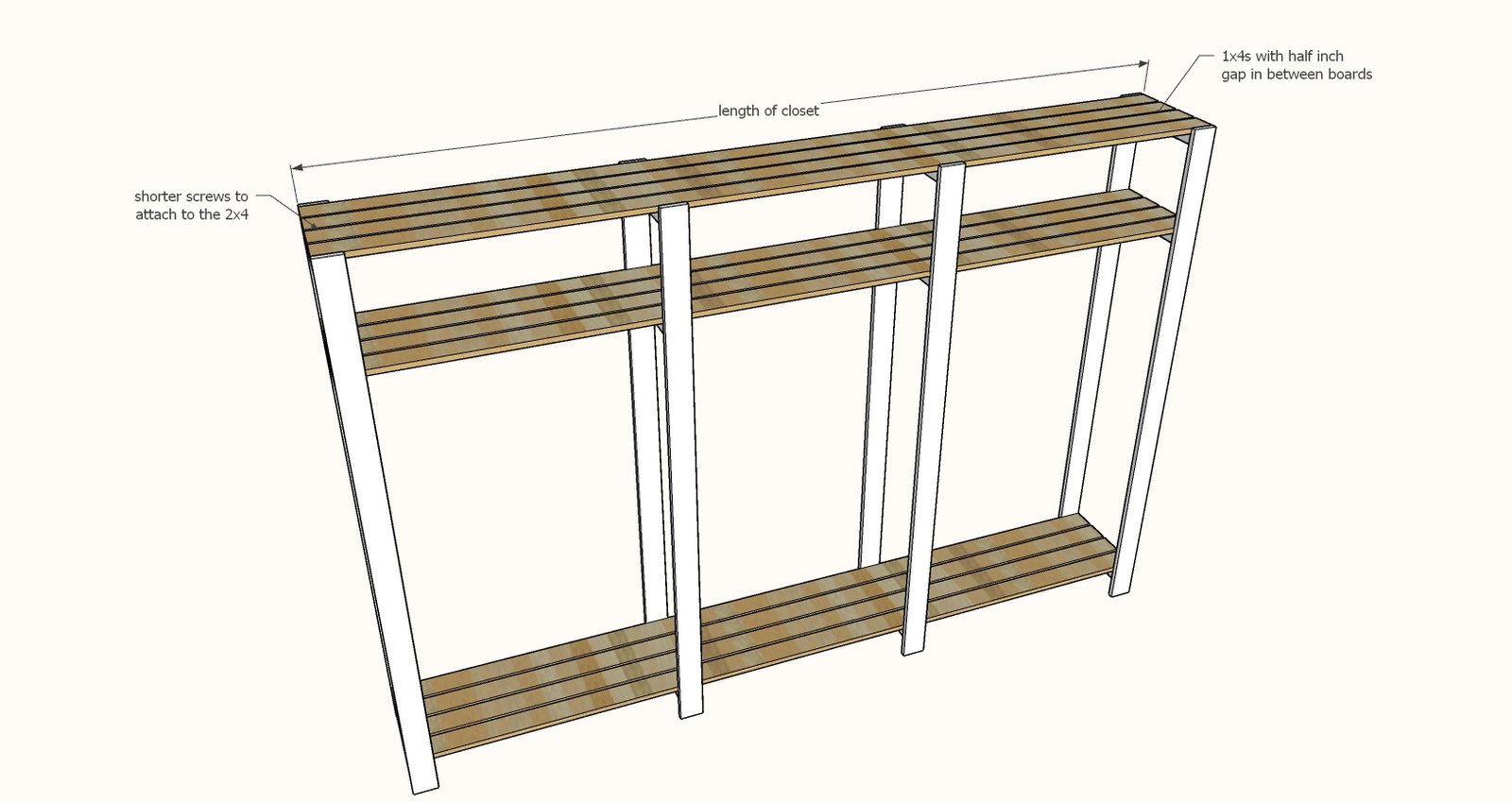 Wood Closet Shelving — step 2