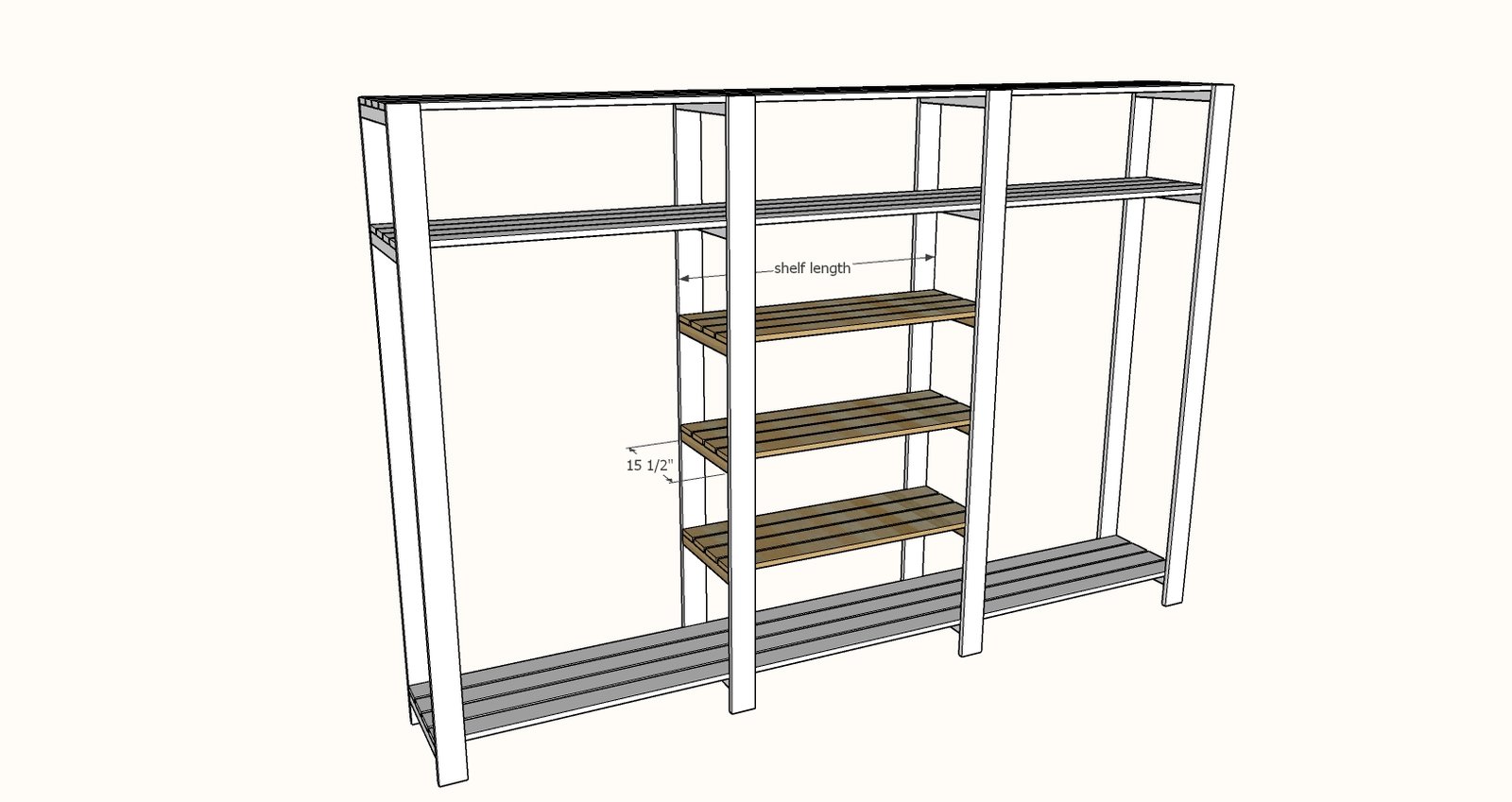 Wood Closet Shelving — step 3