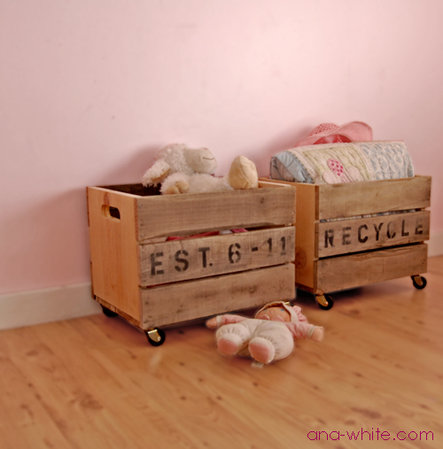 Wood Crate Carts