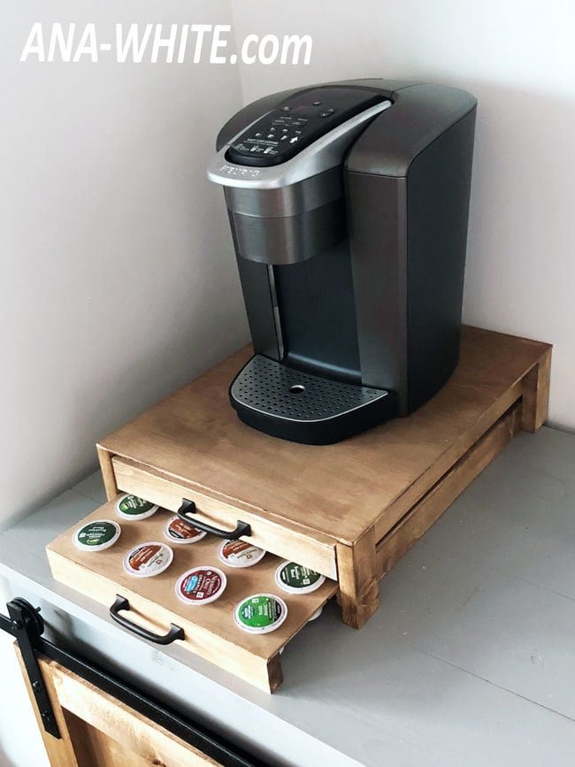 Wood Crate Keurig K Cup Holder Drawer