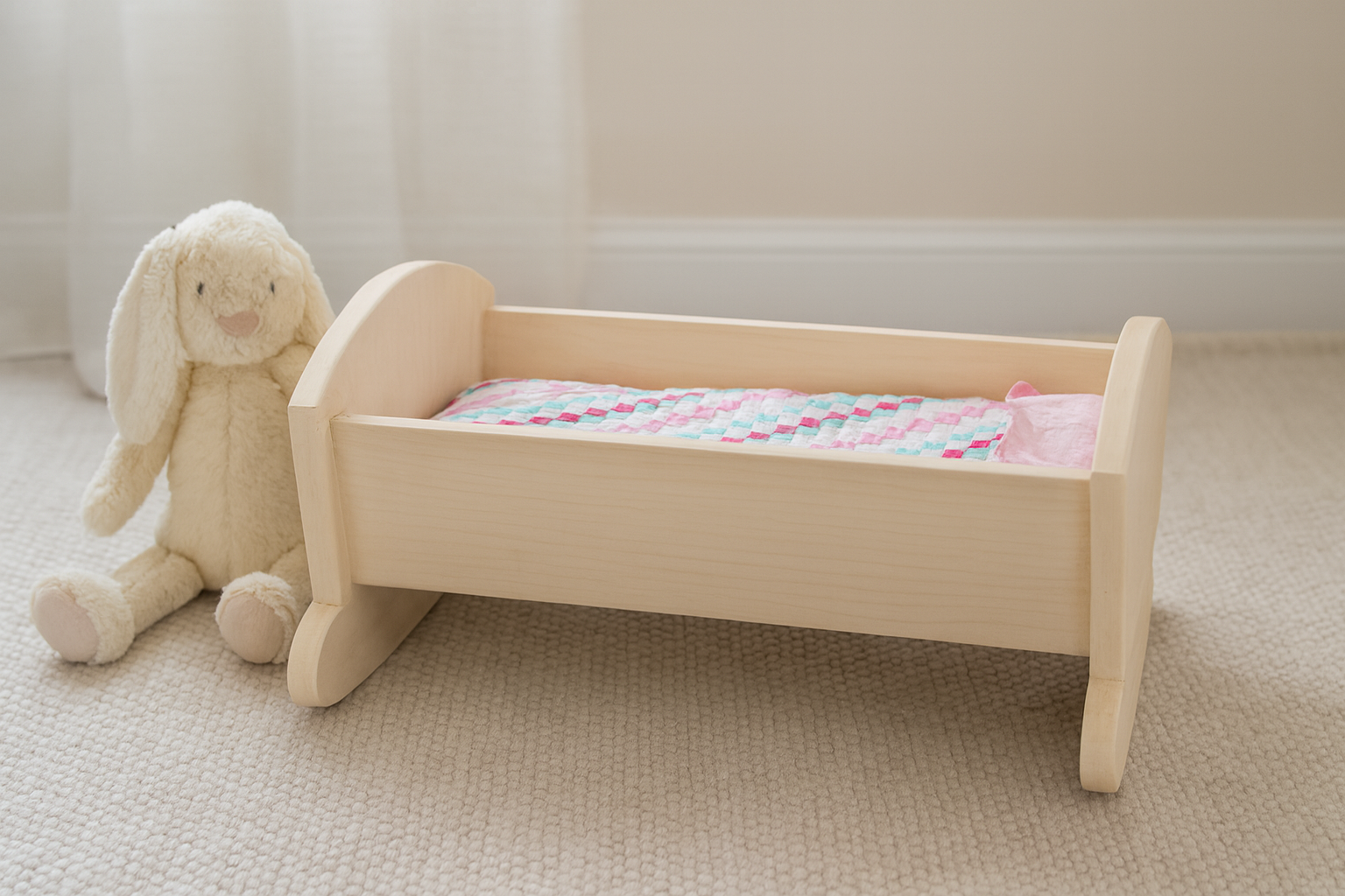 Wood Doll Cradle