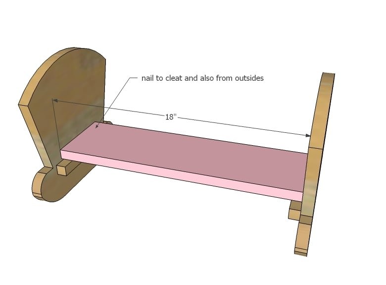 Wood Doll Cradle — step 3