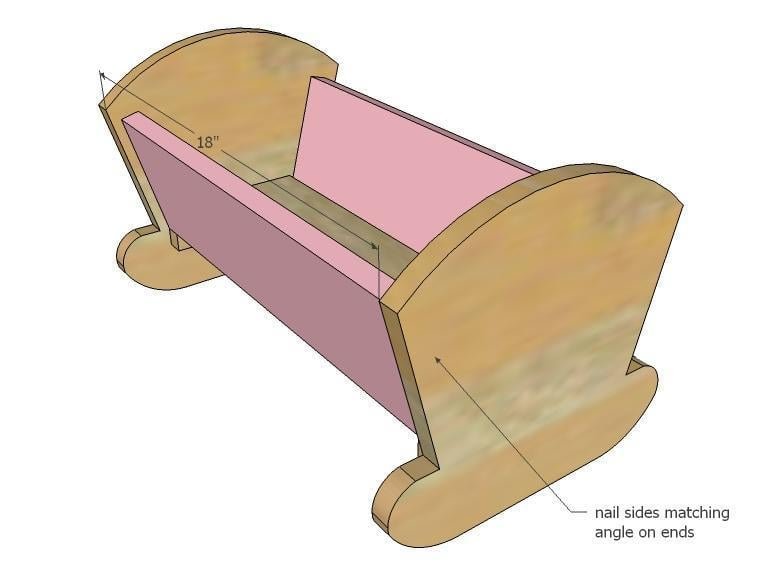 Wood Doll Cradle — step 4