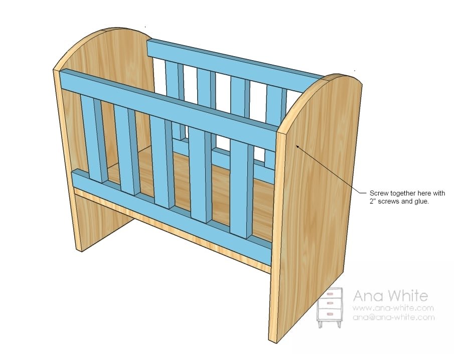 Wood Doll Crib — step 3