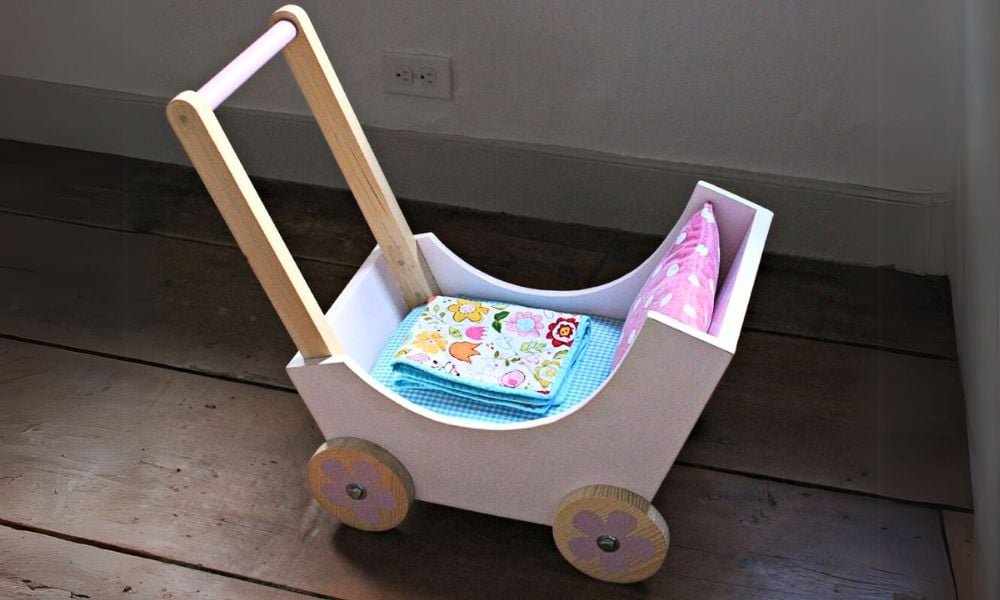 Wood Doll Pram or Stroller