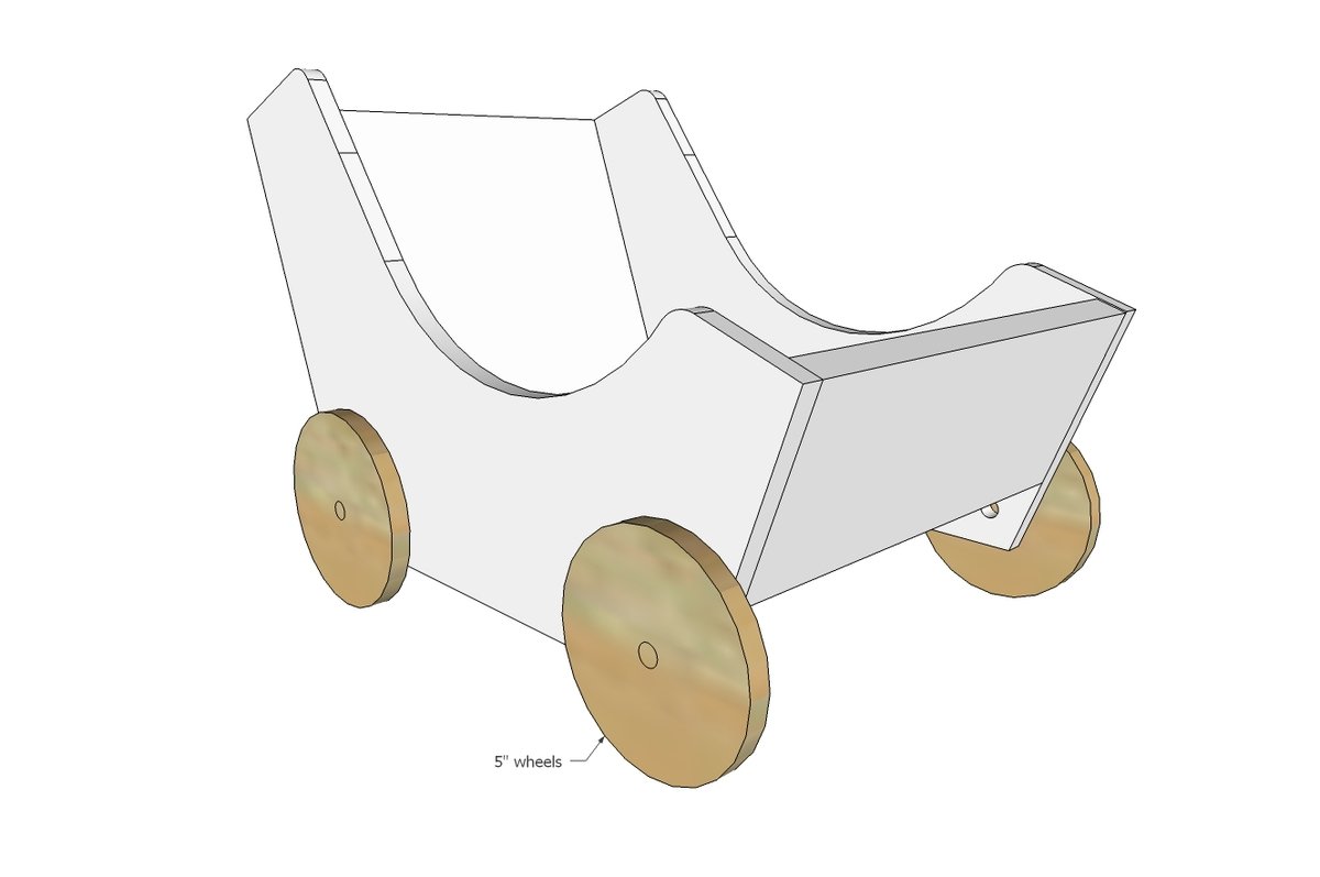 Wood Doll Pram or Stroller — step 4