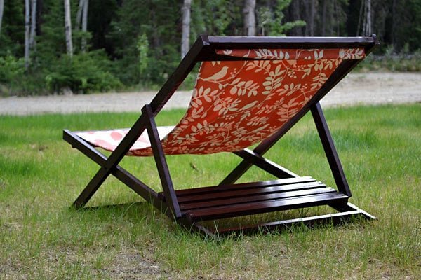 Wood Folding Sling Chair, Deck Chair or Beach Chair