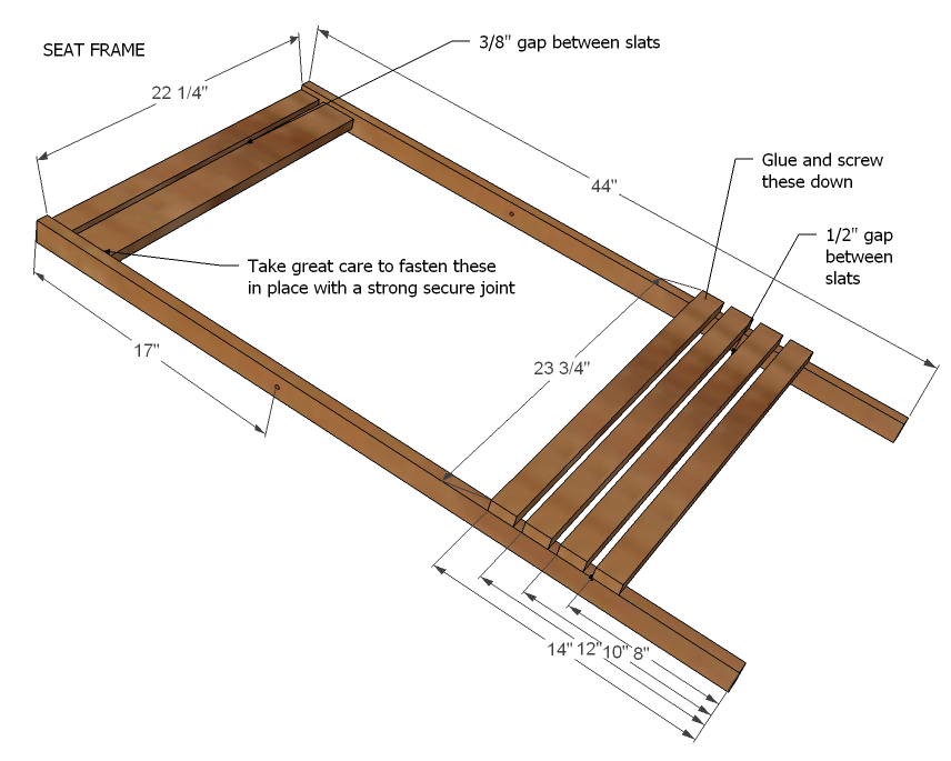 Wood Folding Sling Chair, Deck Chair or Beach Chair — step 2