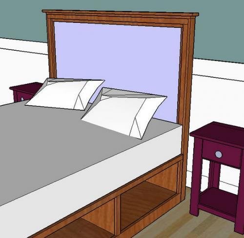 Wood Framed Upholstered Headboard dimension diagram 1