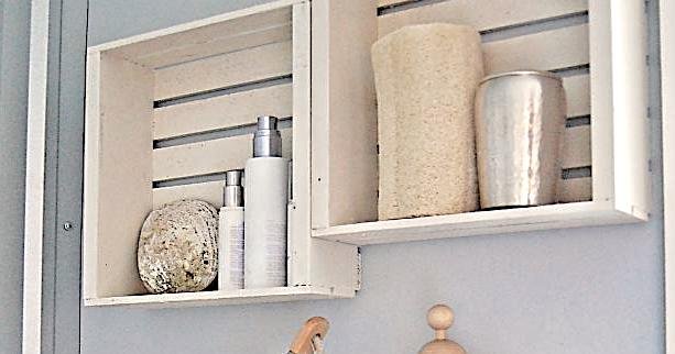 Wood Lath Crate Shelves
