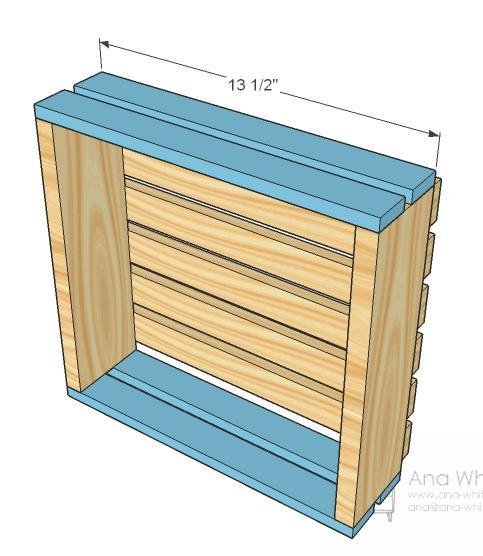 Wood Lath Crate Shelves — step 2