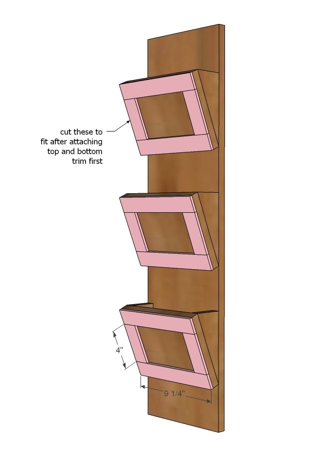 Wood Mail Sorter with Key Hooks — step 4