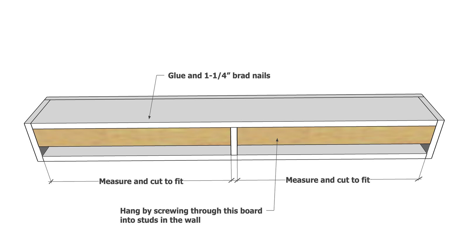 Wood Mantel with Hidden Storage — step 4