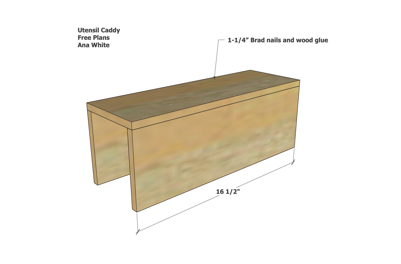 Wood Organizer Caddy for Utensils and More — step 1